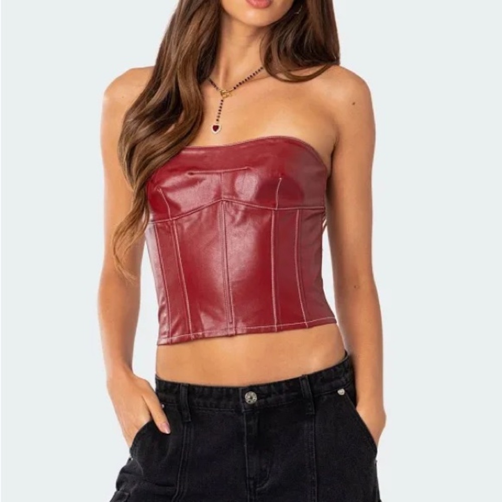 Edikted red corset NWT